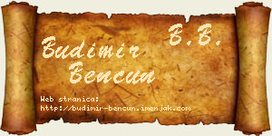 Budimir Bencun vizit kartica